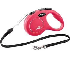 Automatinis pavadėlis Flexi New Classic 22504, raudonos spalvos, S 5m