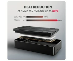 „AXAGON“ USB-C 40 Gbps išorinis korpusas, skirtas M.2 NVMe SSD - EEM2-40G