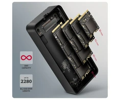 „AXAGON“ USB-C 40 Gbps išorinis korpusas, skirtas M.2 NVMe SSD - EEM2-40G