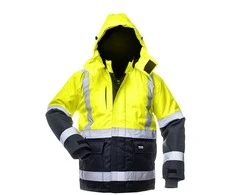 B Safety Darba jaka Baltic Canvas HI-VIS FB-8946 L, zila krās./dzeltena krās., L dydis