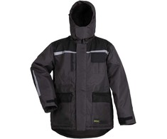 B Safety Vyriška darbo striukė „Baltic Canvas FB-8924“, juoda/pilka, XXL dydis
