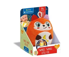 Baby Clement Rotaļīga un mirdzoša plīša rotaļlieta mazuļiem Clementoni Baby Twinkle Twinkle Little Fox