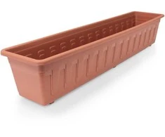 Balkoninis vazonas Plastkon Garden 41105612, plastikinis, 78 cm x 17 cm, rudos spalvos.