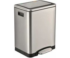 Šiukšliadėžė Baltic Aqua 15L+15L Chromo