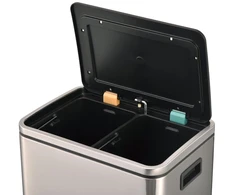 Šiukšliadėžė Baltic Aqua 15L+15L Chromo
