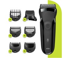 Braun | Shaver | Series 3 Shave&amp;Style 300BT | Operating time (max) 30 min | NiMH | Juodas/Žalias
