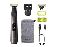 Barzdaskutė Philips OneBlade Pro 360 veidui + kūnui, QP6552/15, Juodos ir žalios spalvos