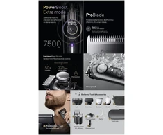 Barzdaskutė Barzdakirpė Braun Series 9 BT9560, li-ion, juoda sp.
