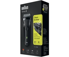 Barzdaskutė Braun Series 3 300S, ni-mh, juoda sp./pilka sp.