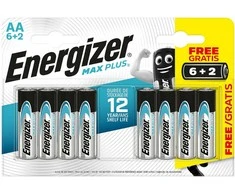 Energizer battery Max Plus Alkaline AA CHP8 6+2