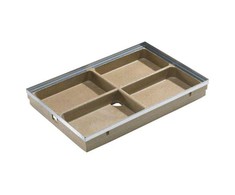Batų valymo vonia Aco Vario 00400, polimerinis betonas, cinkuotas plienas, 100 cm x 50 cm