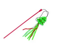 Beeztees Žaislas katėms ant pagaliuko Karlie, raudonas/žalias, 40 cm