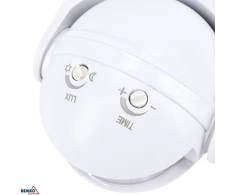 Bemko Paviršinis judesio daviklis, baltas, IP44, max 1200W, 180°, max 12m