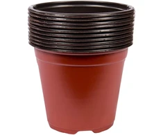 Besk Gėlių vazonėliai Apvalūs Rudi 10cm 10vnt