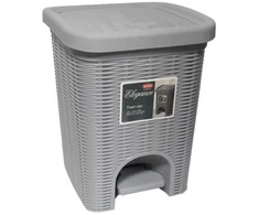 Besk Šiukšliadėžė su pedalu Milo 205x205x280mm, pilkas