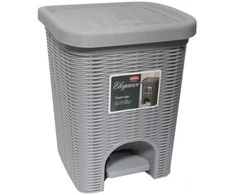 Besk Šiukšliadėžė su pedalu Milo 205x205x280mm, pilkas