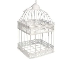 Besk Dekoratyvinis narvelis antikinis baltas 14x14x25cm
