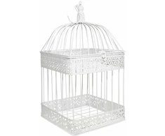 Besk Dekoratyvinis narvelis 23x23x43cm Antikinis baltas