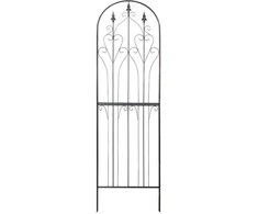 Besk Dekoratyvinės metalinės grotelės 65x220cm, juodos
