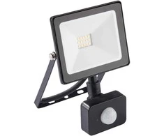 Besk Led prožektorius 10W IP44 4000K Su jutikliu Juodas