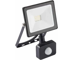 Besk Led prožektorius 10W IP44 4000K Su jutikliu Juodas