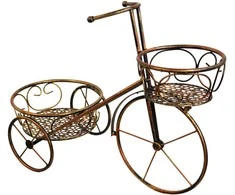 Besk Stovas gėlių vazonams Dviračio Formos Bronzos 55x25x43cm