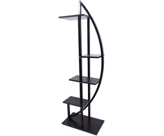 Besk Bikuvalt Gėlių stovas 4-vietis 50x30x150cm juodas