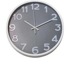 Besk Sieninis laikrodis 30cm, pilkas