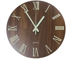 Besk Šviečiantis sieninis laikrodis, 30 cm, MDF