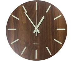 Besk Šviečiantis sieninis laikrodis, 30 cm, MDF