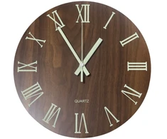 Besk Šviečiantis sieninis laikrodis, 30 cm, MDF
