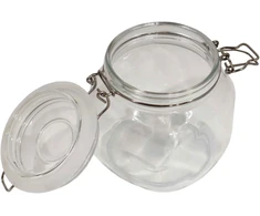 Besk Stiklinis stiklainis su stikliniu dangteliu 750ml