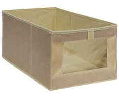 Besk Daiktadėžė 40x25x20cm su langeliu Smėlio spalvos