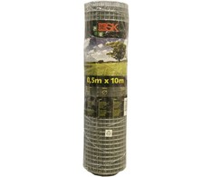 Besk Metalinė tvora Suvirinta 0.5m x 10m (12.7x12.7mm) cinkuota pilka