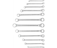 BGS Dvigubų atvirų veržliarakčių komplektas – su poslinkiu – 6–32 mm – 12 vnt.