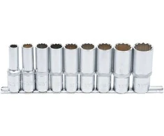 Bgs Technic Galvučių rinkinys 12 kampų, ilgos | 12,5 mm (1/2") | 10 - 24 mm | 9 vnt. (5253)