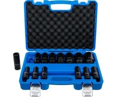 BGS Gilių smūginių galvučių rinkinys – 1/2 colio jungtis – 10–32 mm – 14 vnt.
