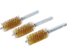 Bgs Technic Žalvariniai šepečiai vamzdeliams | 18 mm | 6,3 mm (1/4") | 3 vnt. (3078-18-M)
