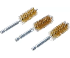 BGS Žalvarinis šepetys, 19 mm, 6,3 mm, 1/4, pavara, 3 vnt.