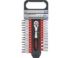 Bgs Technic Galvučių ir antgalių rinkinys su terkšle | 6.3 mm (1/4") | 4-13 mm | 27 vnt. (15105)