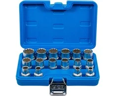 BGS Galvu rinkinys 12-briaunų - 1/2" jungtis - 8 - 24 mm - 16 vnt.