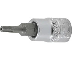 Grąžtas BGS Atsuktuvų antgalis galvutėje - T15 antgalis, Torx, su anga - 1/4" tvirtinimas