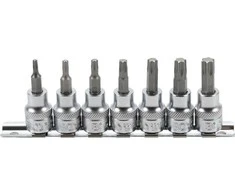 Grąžtas Bgs Technic Įpresuotų antgalių rinkinys | 10 mm (3/8") | T-Star (Torx) T15 - T50 | 7 vnt. (5108)