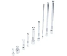 Grąžtas Bgs Technic Šarnyrinių ilgintuvų rinkinys | 6.3 mm (1/4") / 10 mm (3/8") / 12,5 mm (1/2") | 9 vnt. (2253)