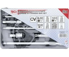 Grąžtas Bgs Technic Šarnyrinių ilgintuvų rinkinys | 6.3 mm (1/4") / 10 mm (3/8") / 12,5 mm (1/2") | 9 vnt. (2253)
