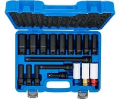 Bgs Technic Smūginių ir apsauginių galvučių rinkinys | šešiakampės | 12,5 mm (1/2") | 10–24 mm | 18 vnt. (5202)