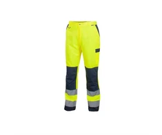 Kelnės Sara Workwear Drogowiec 11520-27, mėlyna sp./geltona sp./pilka sp., L dydis