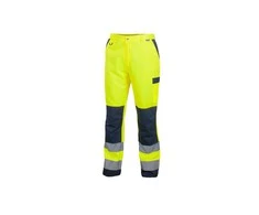 Kelnės Sara Workwear Drogowiec 11520-27, mėlyna sp./geltona sp./pilka sp., XXL dydis