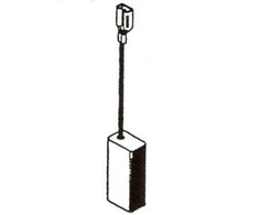 Haushalt Angliniai šepetėliai 30-06-019-H, 5 x 8 x 17,5 mm, 2 vnt