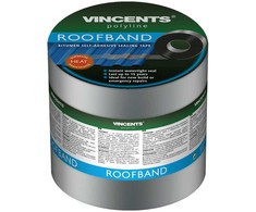 Vincents Polyline Polimerinė bitumininė sandarinimo juosta ROOFBAND, 10 cm x 10 m, aliuminio sp.